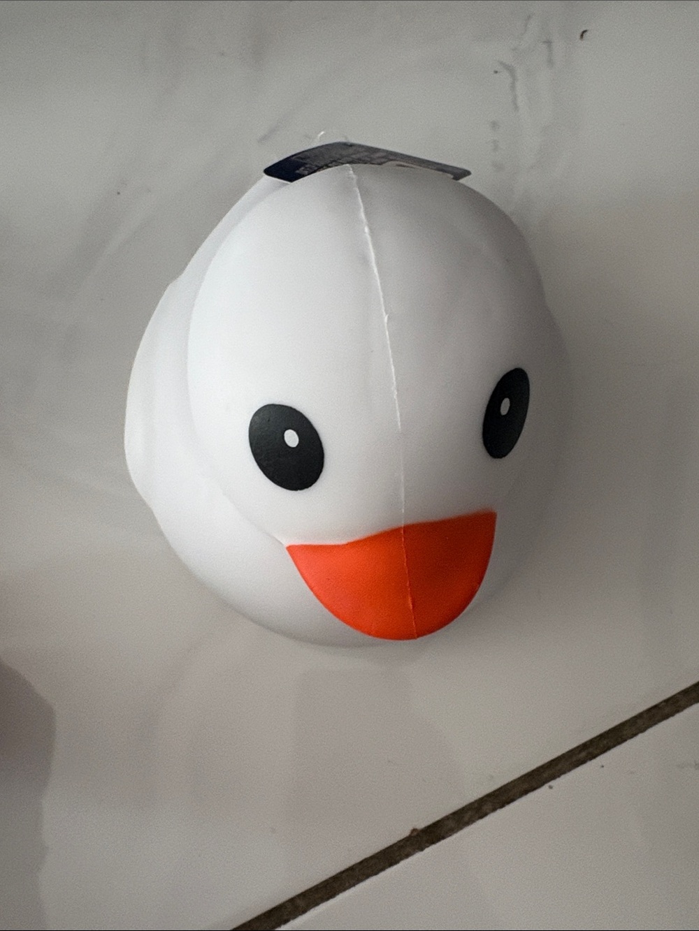 White Duck Bird Toy with Orange Beak - Unbranded
